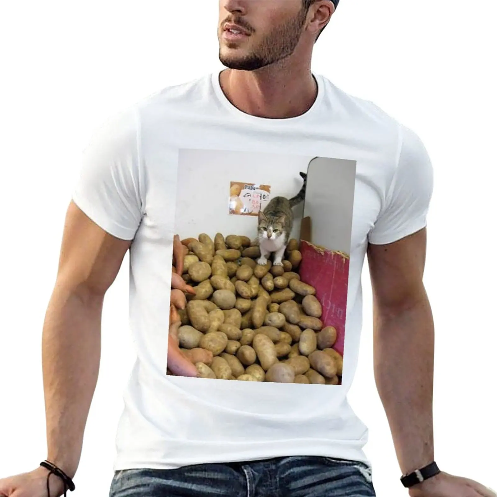 Cat on Potatoes T-Shirt funny t shirt sweat shirt graphic t shirts t shirts for men cotton
Cat on Potatoes T-Shirt funny t shirt sweat shirt graphic t shirts t shirts for men cotton