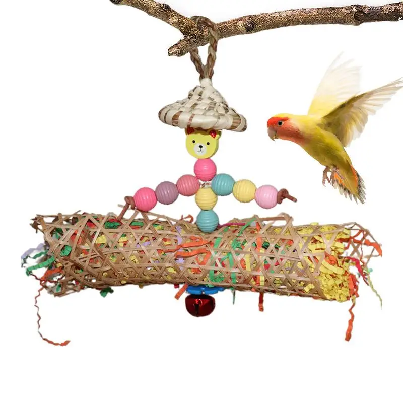 

Foraging Shredder Toy Bird Loofah Toy Parrot Cage Toys Parrot Climbing Chewing Toys Bird Cage Accessories For Lovebirds
