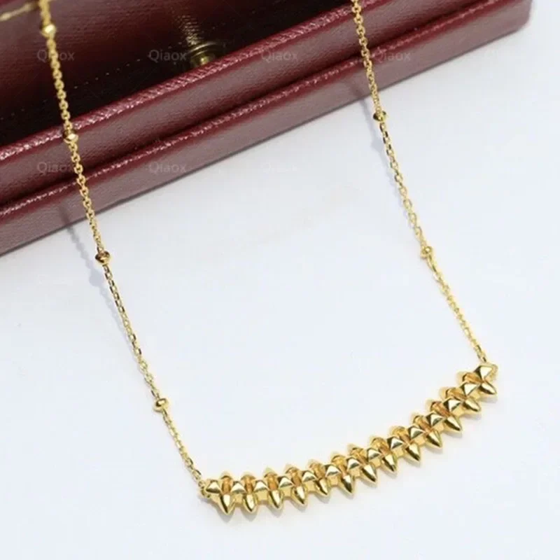 Luxury Brand 925 Sterling Silver Rivet Necklace for Women Personalized Punk Fashion Temperament Party High end Jewelry Gift
Luxury Brand 925 Sterling Silver Rivet Necklace for Women Personalized Punk Fashion Temperament Party High end Jewelry Gift