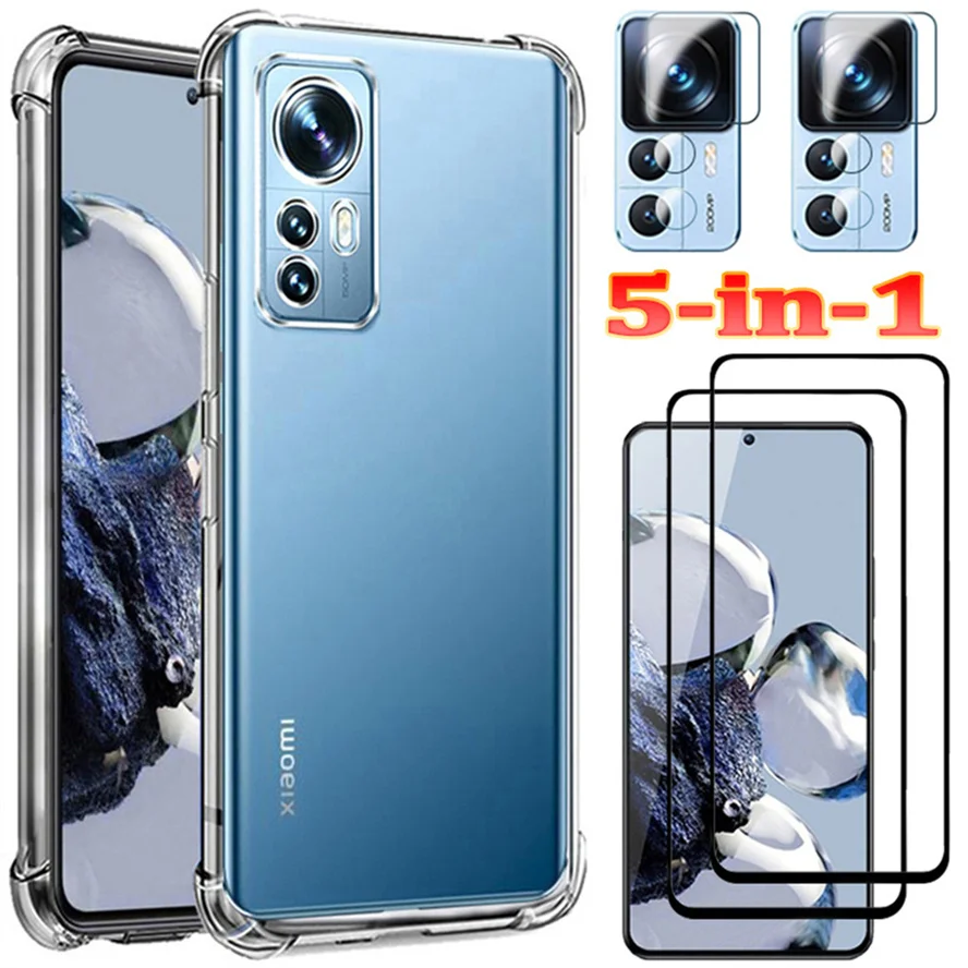5-in-1, Tempered Glass + Case for Xiaomi 12T Pro Soft Clear Shockproof Silicone Phone Cases Mi12T Cover Mi 12 T Pro Xiaomi 12T
5-in-1, Tempered Glass + Case for Xiaomi 12T Pro Soft Clear Shockproof Silicone Phone Cases Mi12T Cover Mi 12 T Pro Xiaomi 12T