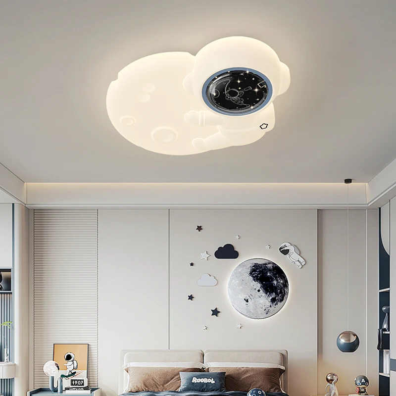 

Astronaut Lamps Children's Room Ceiling Light White PE Sconces Spaceman Ceiling Lamp Bedroom Chandelier Lighting Kids Nursery