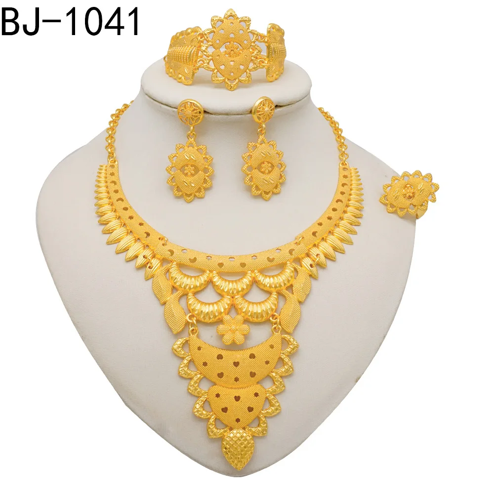 Necklace/Earrings/Bracelet/Ring (Palace Style) Women 24K Gold, Hammered filigree with raised diamond patterns 10 Mallzona S21014bdaa231412cbf49eec70629d1f3Q Necklace/Earrings/Bracelet/Ring (Palace Style) Women 24K Gold, Hammered filigree with raised diamond patterns Mallzona