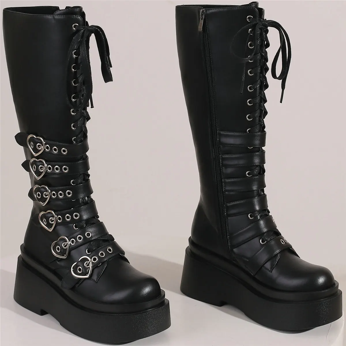 Platform Pumps Shoes Women Lace Up Wedges High Heel Knee High Boots Female Round Toe Thigh High Fashion Sneakers Casual Shoes
Platform Pumps Shoes Women Lace Up Wedges High Heel Knee High Boots Female Round Toe Thigh High Fashion Sneakers Casual Shoes