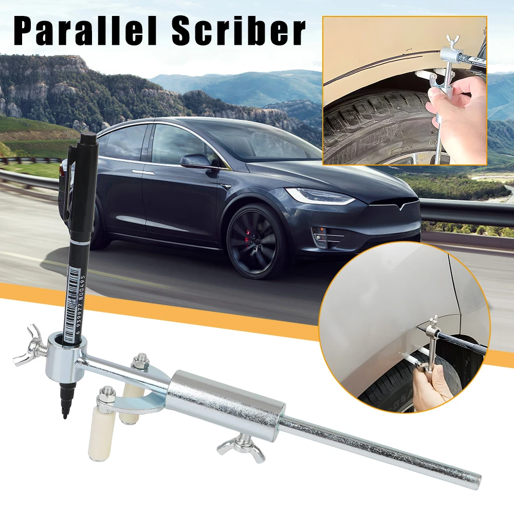 

Portable and Durable Automotive Sheet Metal Repair Tool Paint Marking Tool Car Wheel Eyebrow Parallel Scriber 0-20cm Adjustable