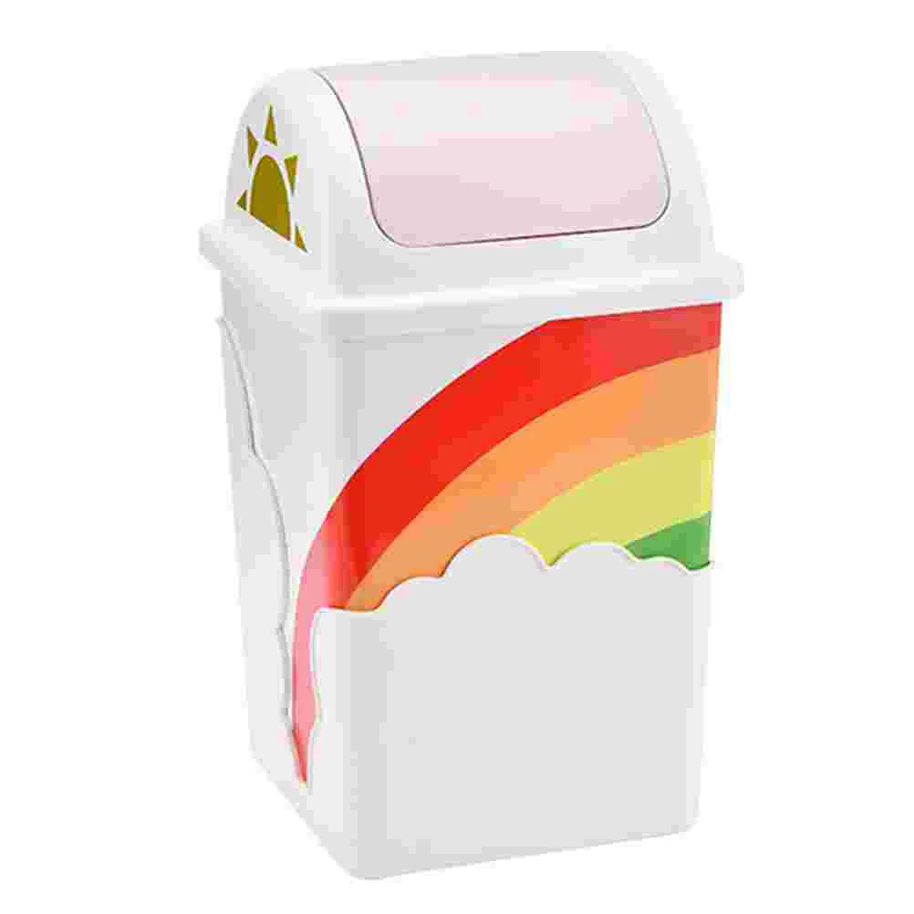 Children's Room Trash Can Plastic Waste Container Ash-Bin with Shake Lid Large-Capacity Rainbow Garbage Cans
Children's Room Trash Can Plastic Waste Container Ash-Bin with Shake Lid Large-Capacity Rainbow Garbage Cans