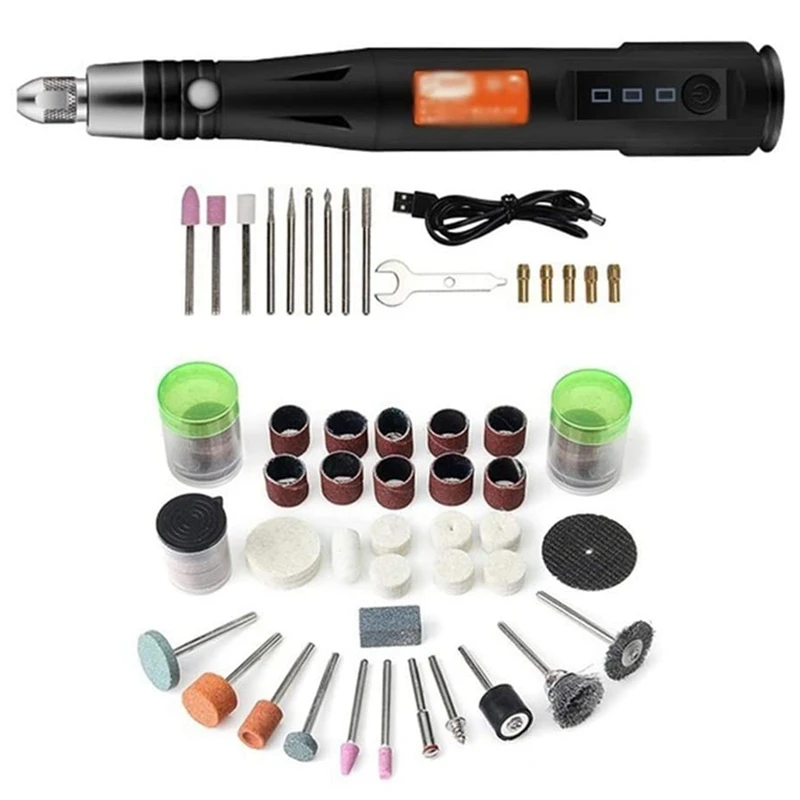 105 PCS 30W Corded Rotary Power Tool Kit Mini 3 Speeds Adjust Grinding Machine Lightweight Nail Drill USB Engraving Pen
105 PCS 30W Corded Rotary Power Tool Kit Mini 3 Speeds Adjust Grinding Machine Lightweight Nail Drill USB Engraving Pen