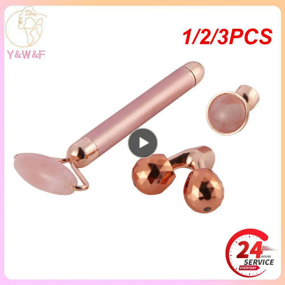 1/2/3PCS New Electric Vibrating Jade Roller Massager For Slimming Face Lifting Rose Quartz 3D Roller Stone Facial Skin Care
1/2/3PCS New Electric Vibrating Jade Roller Massager For Slimming Face Lifting Rose Quartz 3D Roller Stone Facial Skin Care