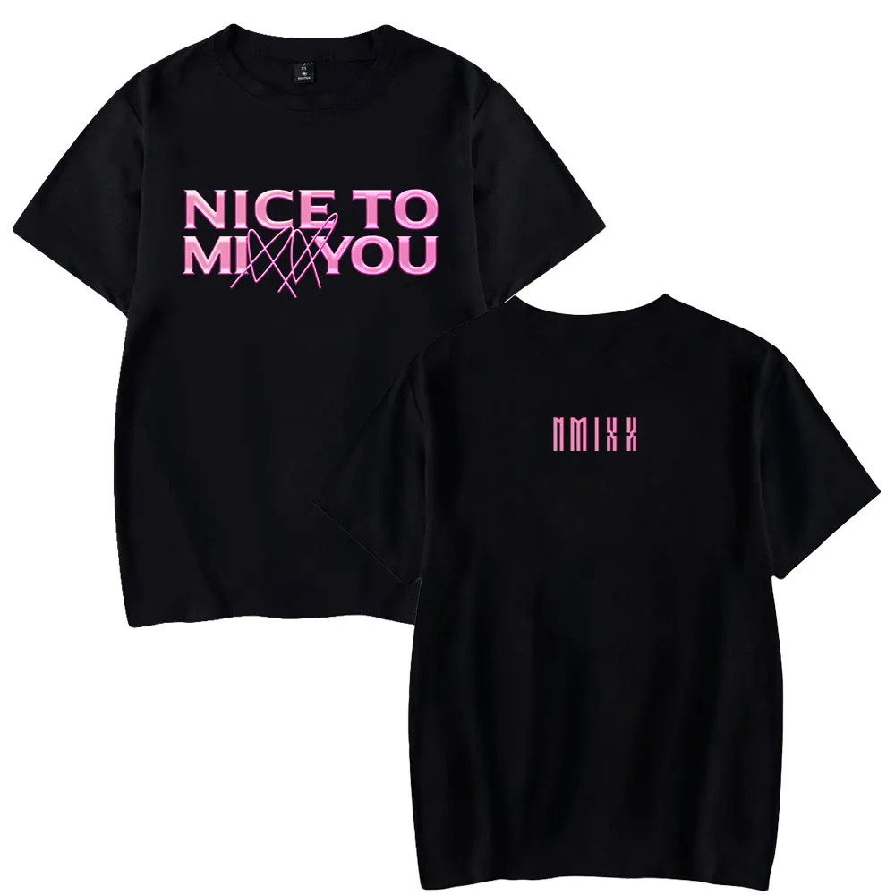 

NMIXX Merch Showcase Tour Nice To Mixx You T-shirt Men Woman Crewneck Short Sleeves Casual Summer HipHop Clothes