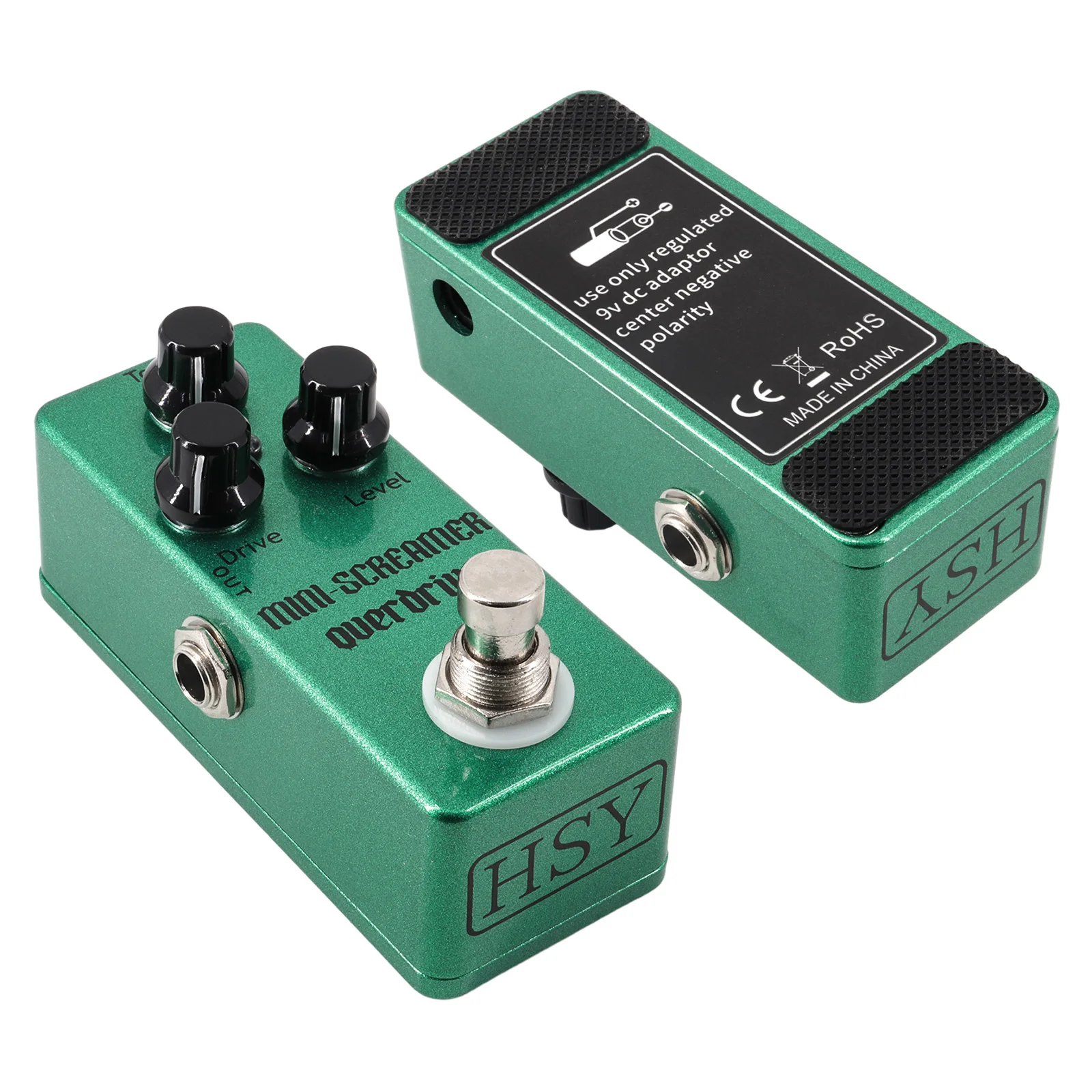 

Guitar Overdrive Pedal Electric Guitar Effects Pedal True Bypass Zinc Alloy Shell DC 9V 6.35mm Input/Output Interface