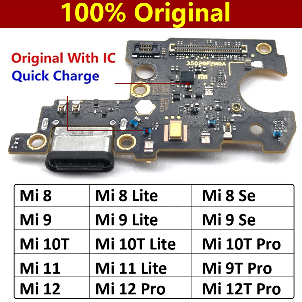 

Original For Xiaomi Mi 8 9 Se 9T 10 10T 11 12 12T Lite Pro USB Charge Port Jack Dock Connector Charging Board Flex Cable