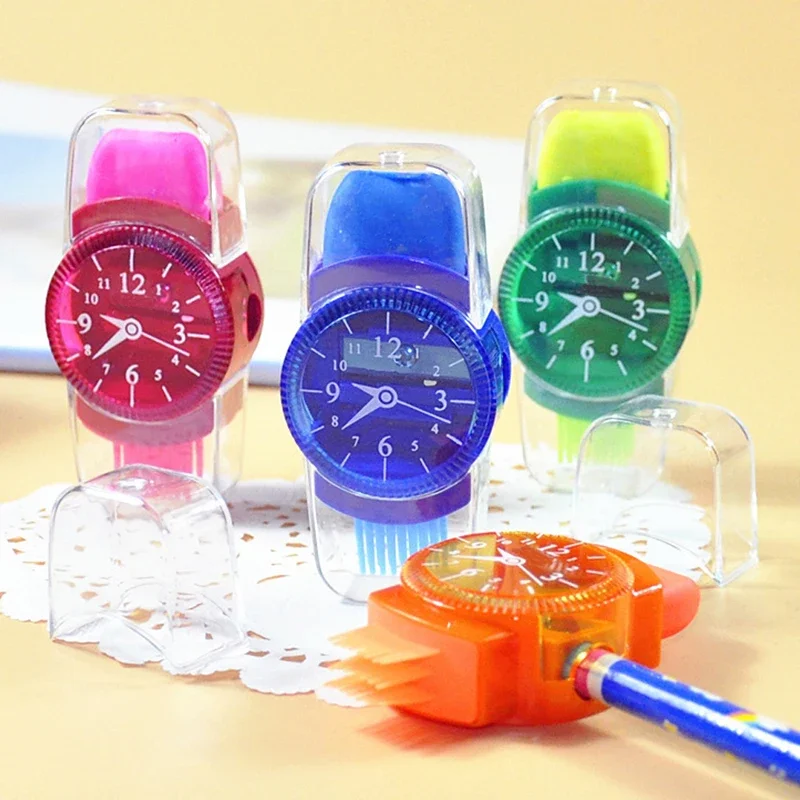 3 In 1 Creative Wristwatch Modeling Pencil Sharpener Pencil Sharpener with Eraser and Brush School Stationery Supplies
3 In 1 Creative Wristwatch Modeling Pencil Sharpener Pencil Sharpener with Eraser and Brush School Stationery Supplies