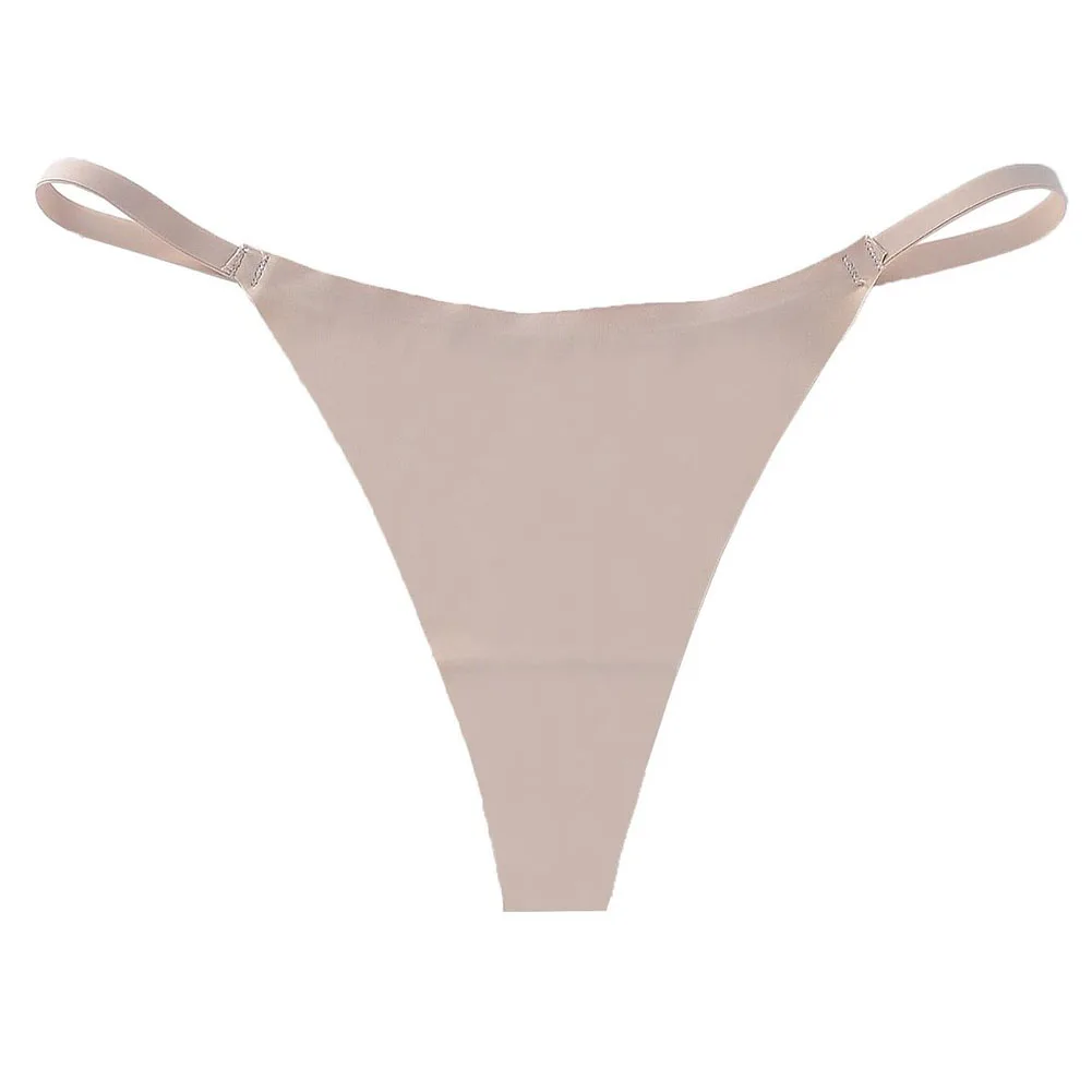 Women Ice Silk Thin-Strap Foreign Trade Seamless Traceless Quick-Drying Low-ries Briefs Quick Drying Solid Womens T-back
Women Ice Silk Thin-Strap Foreign Trade Seamless Traceless Quick-Drying Low-ries Briefs Quick Drying Solid Womens T-back
