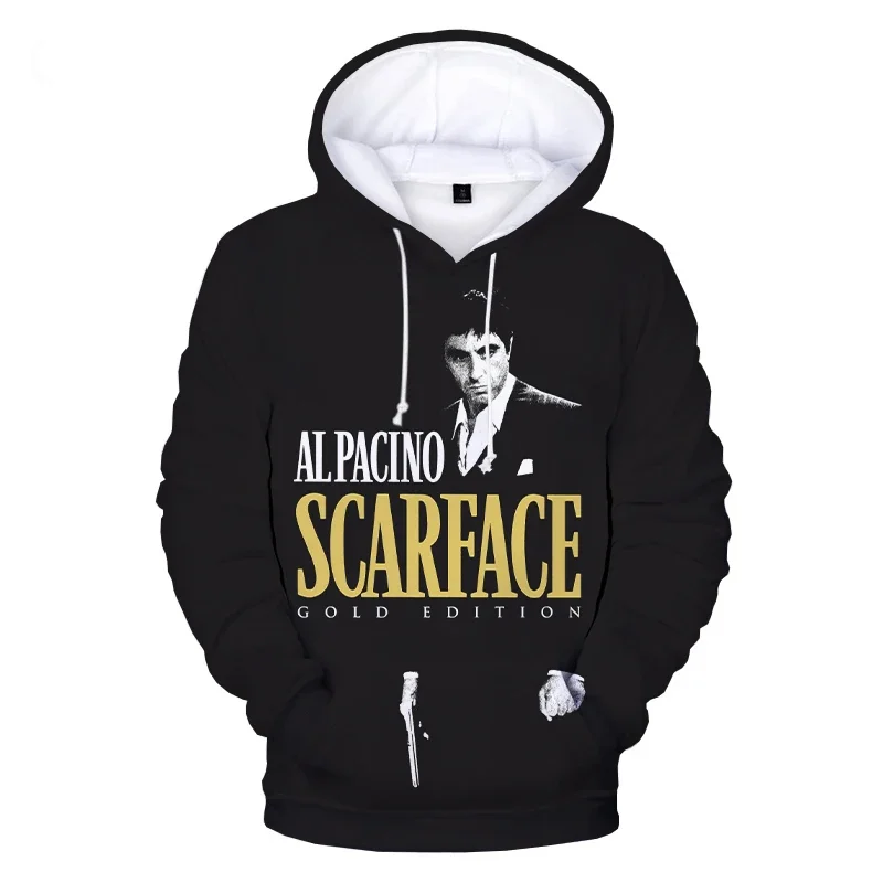 

Scarface 3D Printed Hoodie Sweatshirts Tony Montana Movie Pacino Vintage Hoodies Men Women Fashion Casual Oversized Pullover