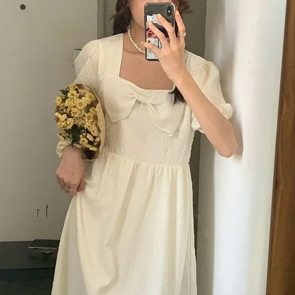 Summer Female Square Neck Loose Medium Women Clothing Party Dresses Vestido Dress
Summer Female Square Neck Loose Medium Women Clothing Party Dresses Vestido Dress