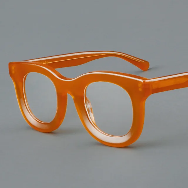 Lunettes optiques rondes vintage pour hommes, lunettes graduées, monture en acétate, rétro, japonais, fait à la main, haute qualité, luxe 1
