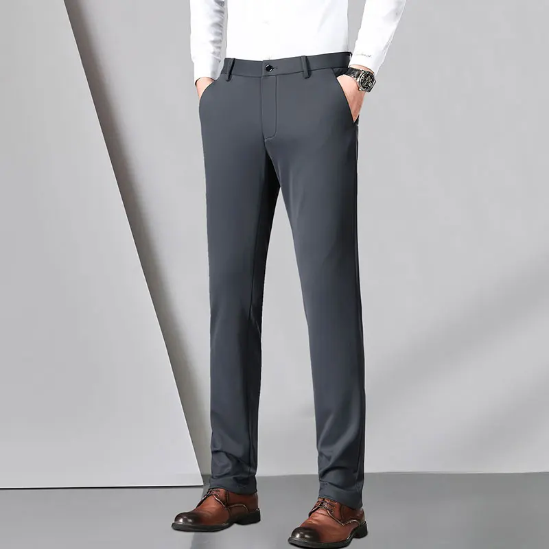 2023 Mens High-quality Business Casual Pants Cotton Elasticity Soft Loose Solid Thin Slim Fit Slacks Male Trousers Elegant Suit
2023 Mens High-quality Business Casual Pants Cotton Elasticity Soft Loose Solid Thin Slim Fit Slacks Male Trousers Elegant Suit