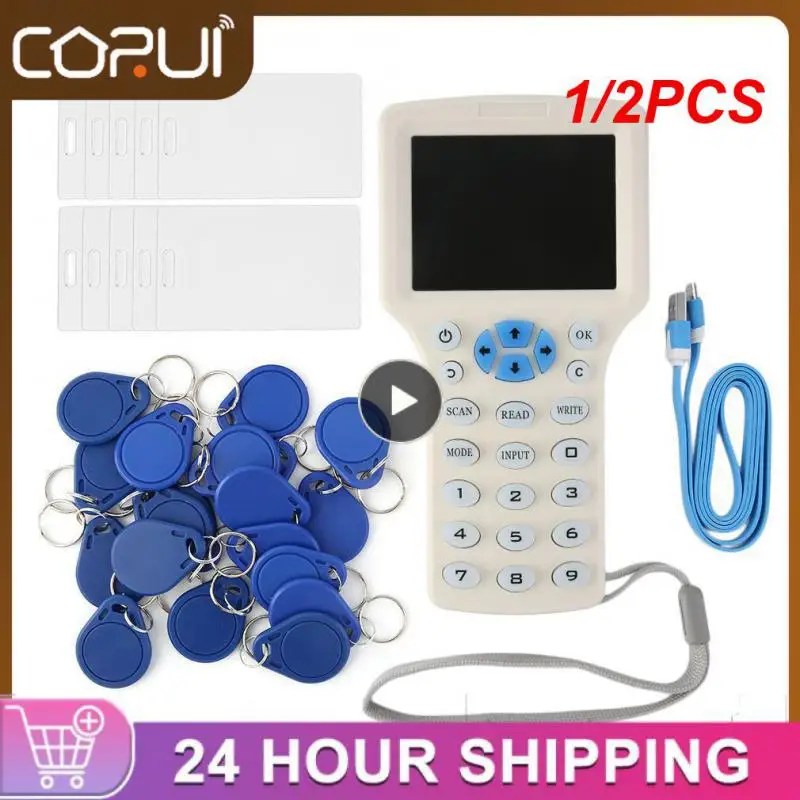 1/2PCS English Frequency RFID Copier Duplicator 125KHz Key fob NFC Reader Writer 13.56MHz Encrypted Programmer USB UID Copy Card
1/2PCS English Frequency RFID Copier Duplicator 125KHz Key fob NFC Reader Writer 13.56MHz Encrypted Programmer USB UID Copy Card