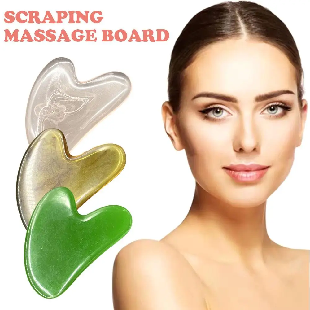 

Massage Natural Stone Jade Scraper Facial Gua Sha SPA Neck Massager For Face Lifting Wrinkle Remover Beauty Healty T E6W4