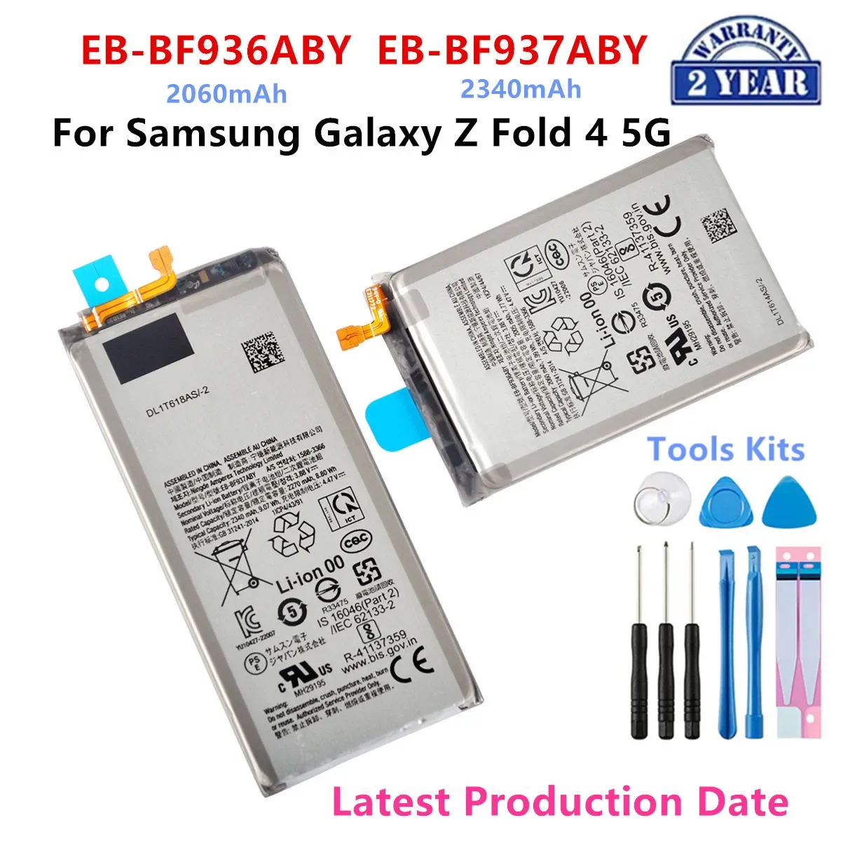 

Brand New EB-BF936ABY EB-BF937ABY Battery For Samsung Galaxy Z Fold 4 5G F936 F937 + Replacement Batteries+Tools