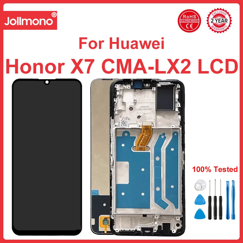 

100% Test 6.74'' For Honor X7 LCD Display Touch Screen With Frame Digitizer For HonorX7 CMA-LX1 CMA-LX2 Screen Display