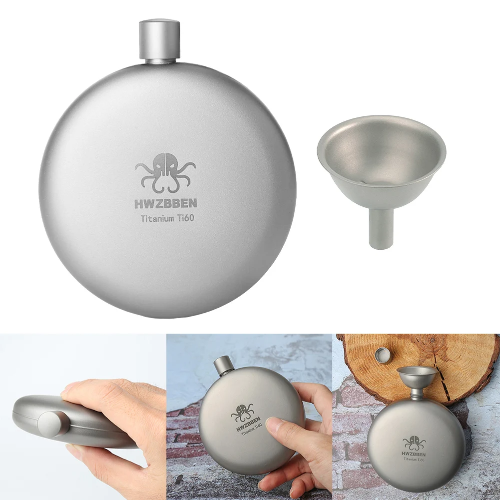 170ml Titanium Wine Flask With Refill Funnel Backpacking Travel Alcohol Whiskey Flagon Whisky Wine Flask With Refill
170ml Titanium Wine Flask With Refill Funnel Backpacking Travel Alcohol Whiskey Flagon Whisky Wine Flask With Refill