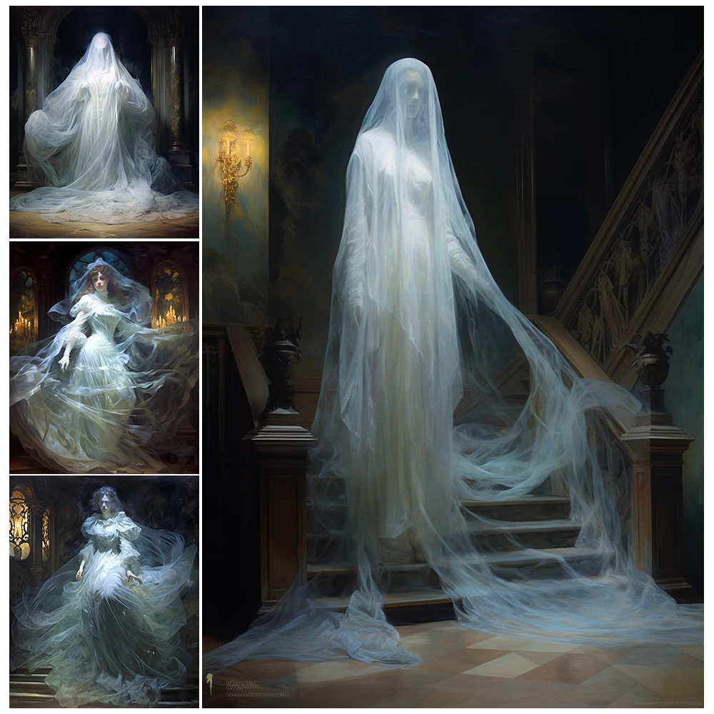 Ghost Bride Victorian Gothic Wall Art Canvas Painting Wandering Souls In Ghost Houses Art Poster And Print Home Decor Unframed
Ghost Bride Victorian Gothic Wall Art Canvas Painting Wandering Souls In Ghost Houses Art Poster And Print Home Decor Unframed