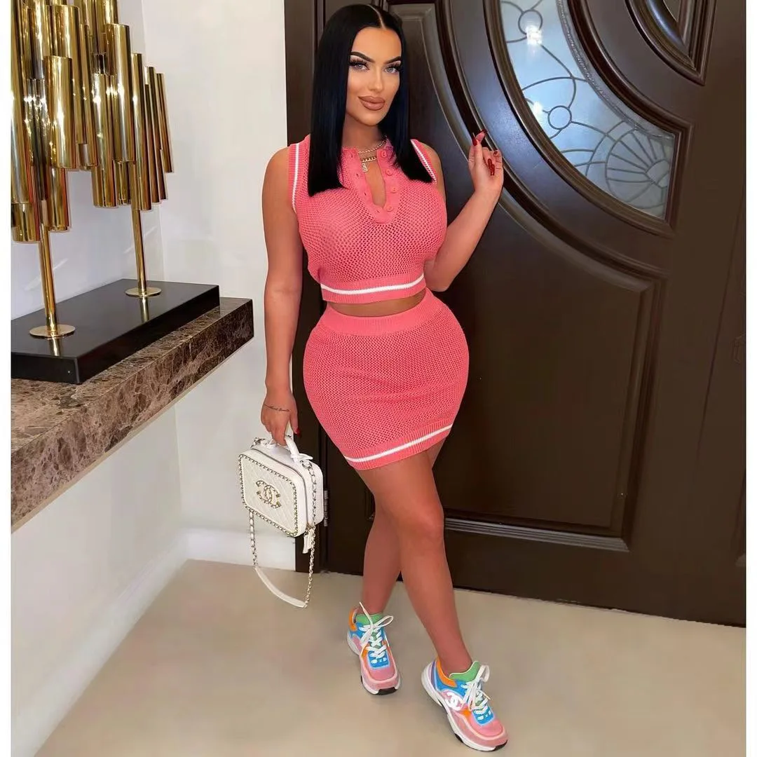 Women Summer 2023 Sexy V Neck Tank Crop Top + Mini Skirts Skinny Club Outfits Matching Sets Casual Patchwork Knitted 2 Piece Set
Women Summer 2023 Sexy V Neck Tank Crop Top + Mini Skirts Skinny Club Outfits Matching Sets Casual Patchwork Knitted 2 Piece Set