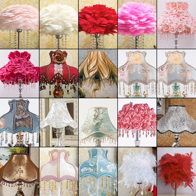 European Style Lampshade Luxury Feather Light Lamp Cover Chandelier Retro Cloth Art Fringe Bead Lace Lampshade Home Decor
European Style Lampshade Luxury Feather Light Lamp Cover Chandelier Retro Cloth Art Fringe Bead Lace Lampshade Home Decor