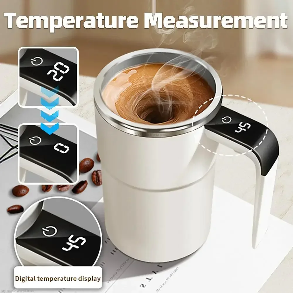 380ML Automatic Self Stirring Magnetic Mug with LCD Screen Coffee Milk Juice Mixing Cup USB Rechargeable Smart Thermal Cups
380ML Automatic Self Stirring Magnetic Mug with LCD Screen Coffee Milk Juice Mixing Cup USB Rechargeable Smart Thermal Cups