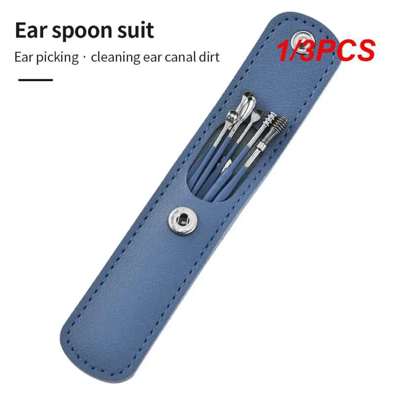 

/set Ear Wax Pickers Earpick Wax Remover Stainless Steel Piercing Kit Earwax Curette Spoon Care Ear Clean Toolear Cleaner