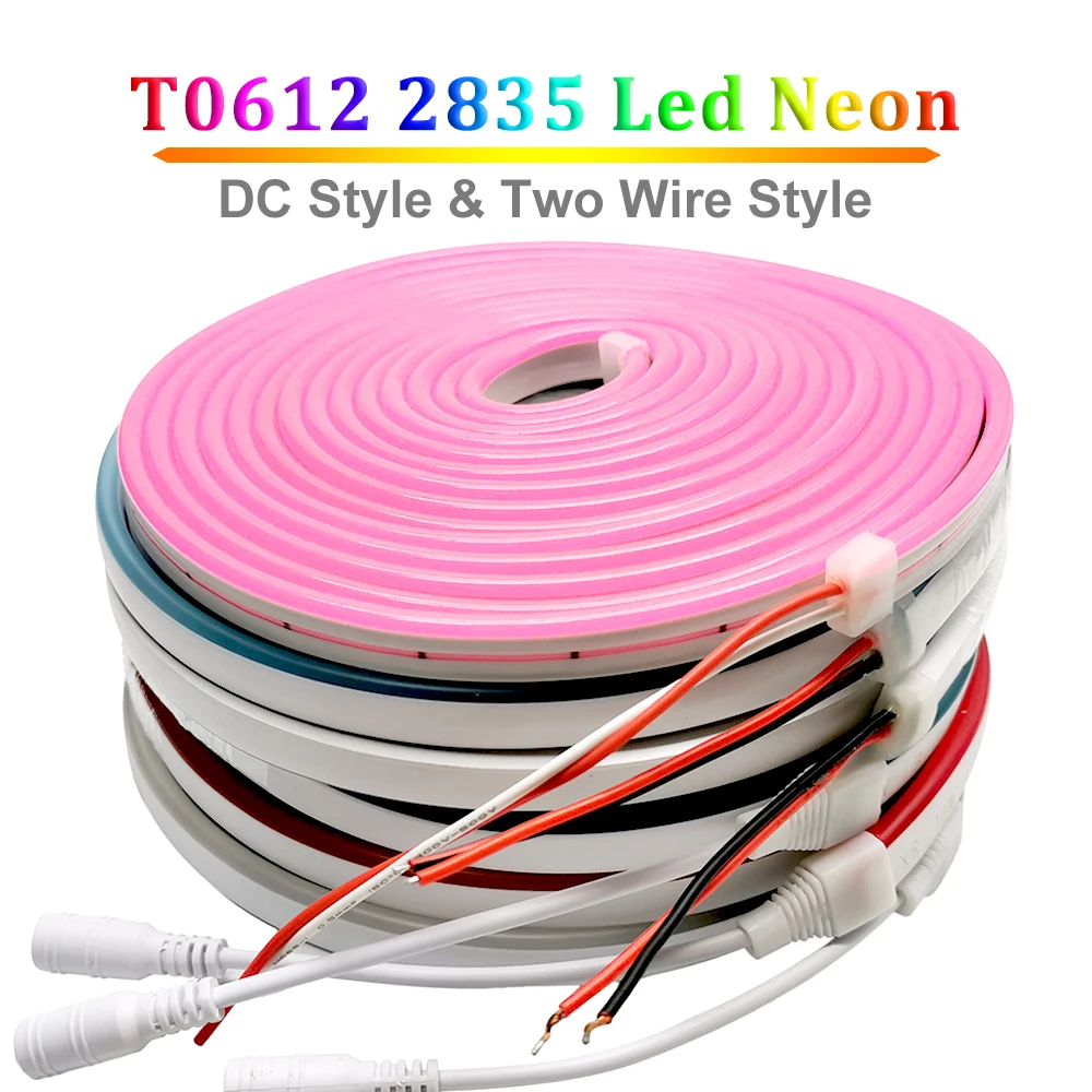 

DC12V Led Neon Light Strip 6*12mm Narrow SMD 2835 120LEDs/M Flexible Rope Tube IP67 Waterproof Outdoor Decoration 1M 2M 3M 4M 5M