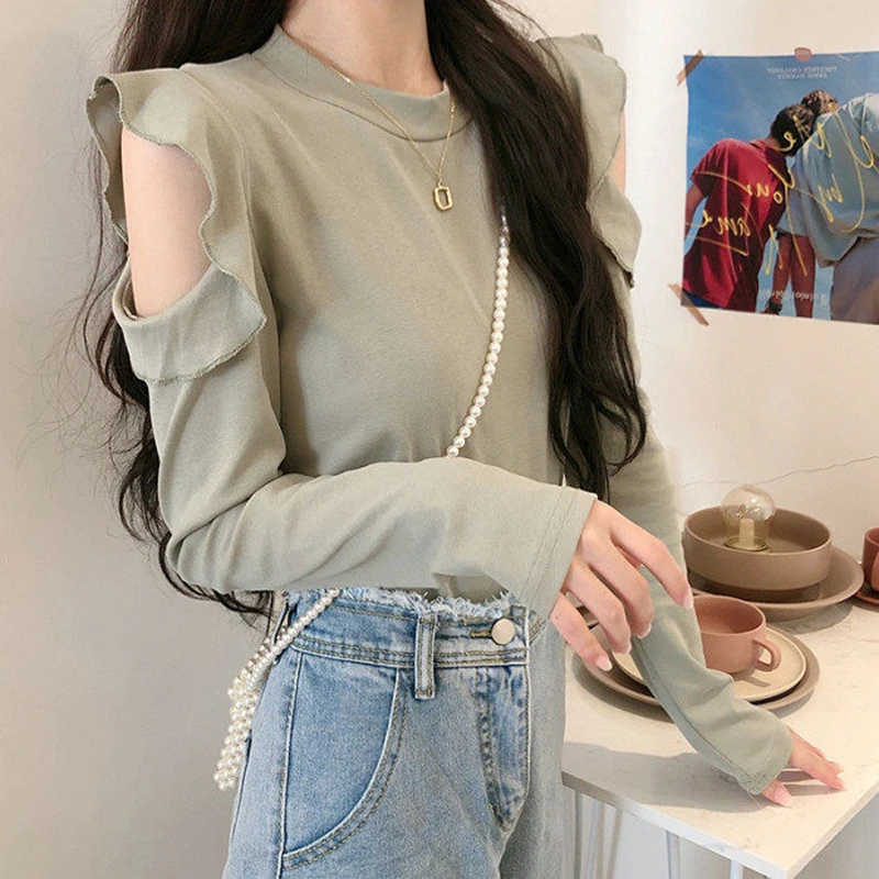 Fashion Slim Fit Long Sleeve Women Inside T Shirts Fall Hollow Out All-match Harajuku Casual Sweet Oversized Punk Clothing Black
Fashion Slim Fit Long Sleeve Women Inside T Shirts Fall Hollow Out All-match Harajuku Casual Sweet Oversized Punk Clothing Black