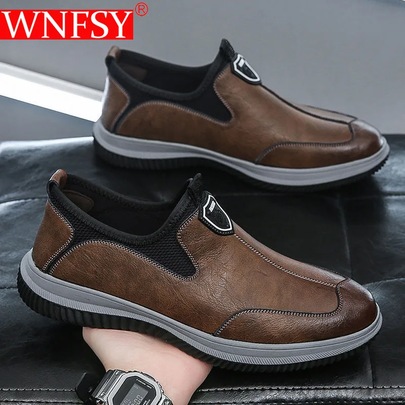 Wnfsy Men Casual Leather Shoes Spring Men Fashion Shoes Men's Breathable Sneakers Platform Shoes Loafers for Men Zapatillas
Wnfsy Men Casual Leather Shoes Spring Men Fashion Shoes Men's Breathable Sneakers Platform Shoes Loafers for Men Zapatillas