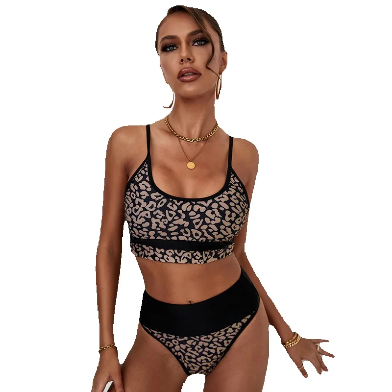 2023 Summer New Leopard Pattern Strap Bikini Women's Sexy High Waist Split Swimwear 43595
2023 Summer New Leopard Pattern Strap Bikini Women's Sexy High Waist Split Swimwear 43595