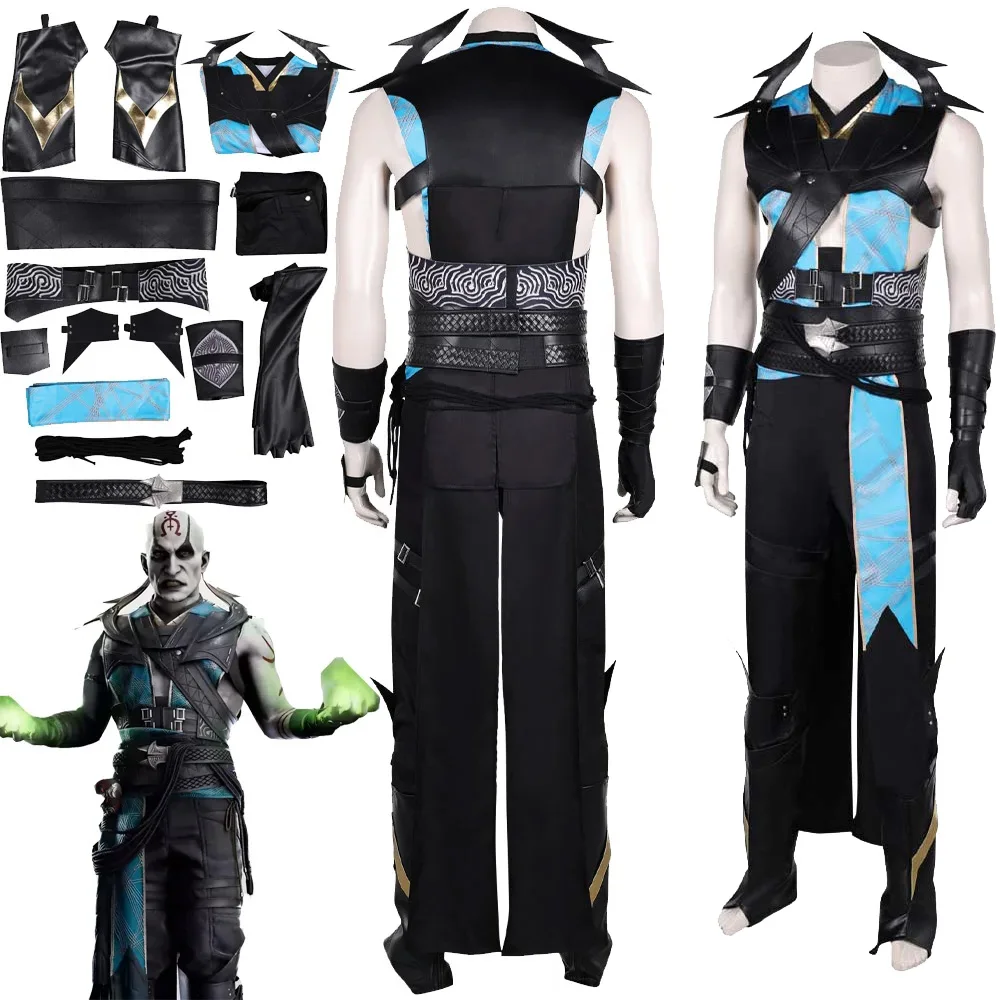 Quan Chi Cosplay Game Mortal Cos Kombat Costume Vest Pants Gloves Men Male Fantasy Outfit Halloween Carnival Party Disguise Suit
Quan Chi Cosplay Game Mortal Cos Kombat Costume Vest Pants Gloves Men Male Fantasy Outfit Halloween Carnival Party Disguise Suit