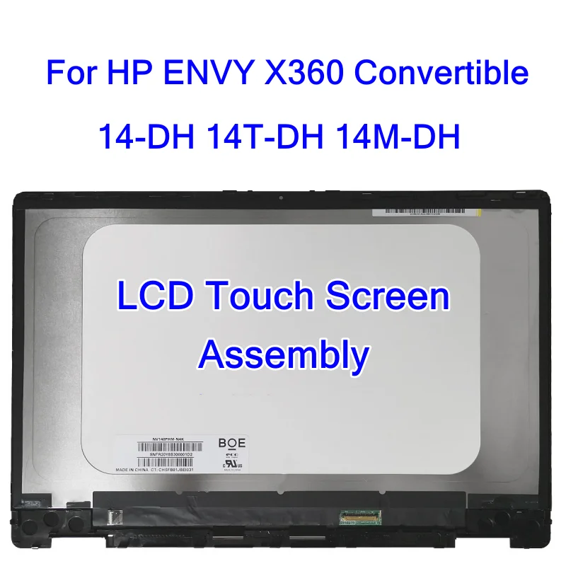 

14.0-inch LCD Touch Screen Digitizer Assembly for HP Pavilion x360 14-dh 14M-dh 14T-dh With Frame FHD Display Panel Replacement