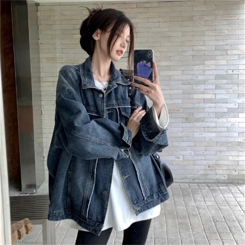Женская джинсовая куртка свободного покроя, однотонная короткая куртка из денима в стиле ретро, модель X888 в иностранном стиле, весна 2023
Женская джинсовая куртка свободного покроя, однотонная короткая куртка из денима в стиле ретро, модель X888 в иностранном стиле, весна 2023