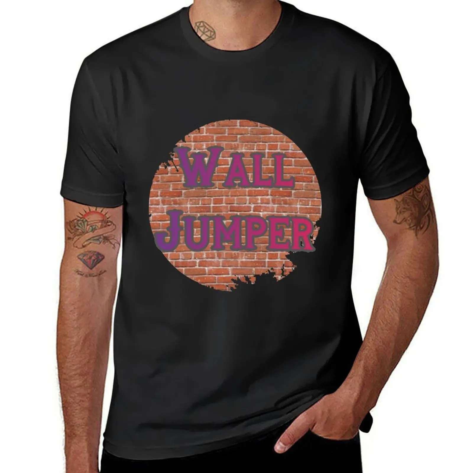 

wall jumper T-Shirt blanks summer tops anime mens t shirts casual stylish