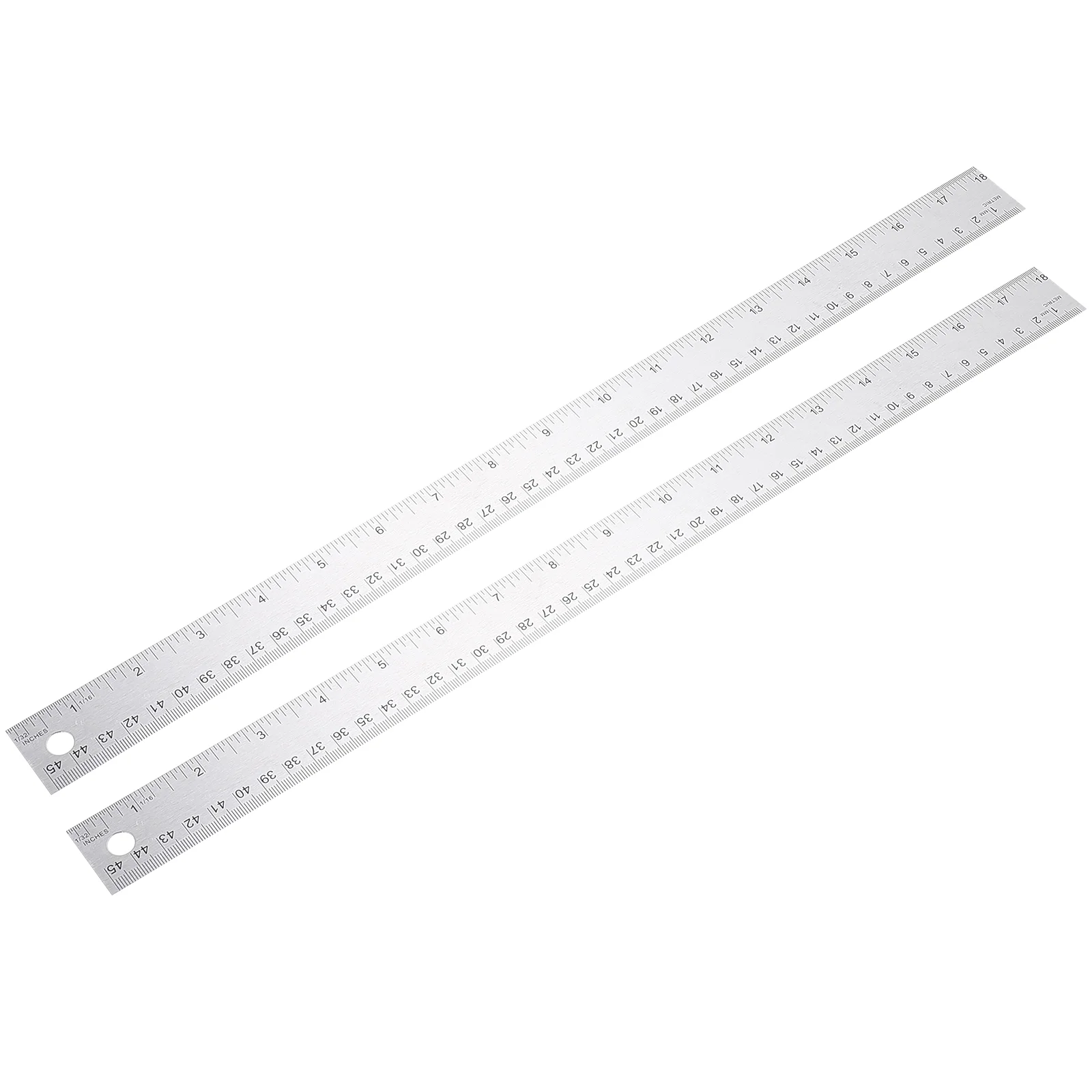 

STOBOK Stainless Steel Metal Ruler: 2PCS Metal Ruler with Cork Backing Non- Rulers with Inch and Centimeters Metric