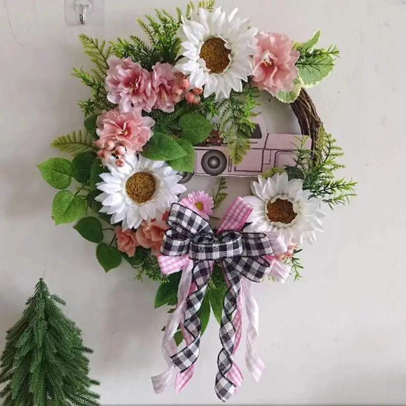 Christmas Wreath Decoration Christmas Plaid Garland Pinks Flower Garland Artificial Front Door Wreath Winter Wreath Car Bows
Christmas Wreath Decoration Christmas Plaid Garland Pinks Flower Garland Artificial Front Door Wreath Winter Wreath Car Bows