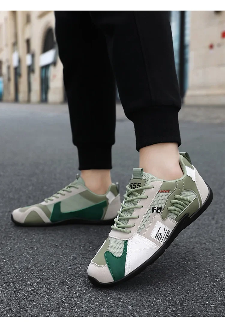 Low-Top Men's Casual Shoes Breathable Retro Sporty Style Summer New Fashion Trendy Bean Board Shoes Comfortable Rubber Sole Low-Top Men's Casual Shoes Breathable Retro Sporty Style Summer New Fashion Trendy Bean Board Shoes Comfortable Rubber Sole