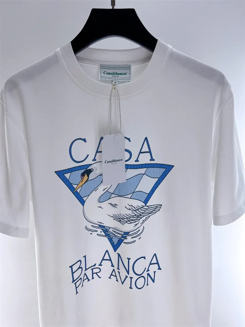 2024 new Casablanca T Shirt Men Women 1:1 Best Quality Swan Print Short Sleeve Tees Pure cotton trendy brand T-shirt
2024 new Casablanca T Shirt Men Women 1:1 Best Quality Swan Print Short Sleeve Tees Pure cotton trendy brand T-shirt