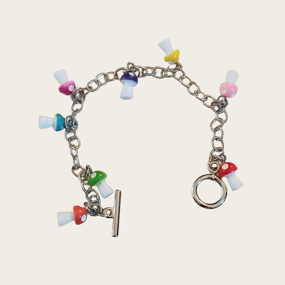 Cute 8 Colors Tiny Mushroom Bracelet, Fits Up to 8 Inch Wrist, Gift for Women Girl Teen Friend's Birthday
Cute 8 Colors Tiny Mushroom Bracelet, Fits Up to 8 Inch Wrist, Gift for Women Girl Teen Friend's Birthday
