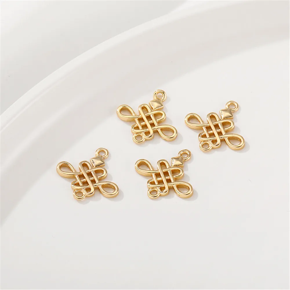 1pcs 14K gold wrapped smooth Chinese knotting pendant diy handmade necklace ear hook connection pendant material accessories
1pcs 14K gold wrapped smooth Chinese knotting pendant diy handmade necklace ear hook connection pendant material accessories