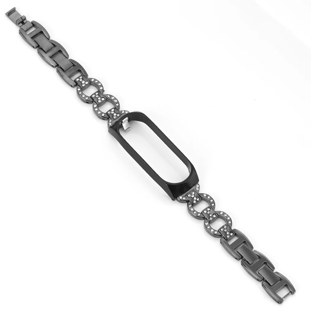 Black Mi Band 3 4 5 6 7 Strap Stainless Steel Watchband for Xiaomi Miband 8 Bands Bracelet with Bling Dressy Watch Wristband Mi7
Black Mi Band 3 4 5 6 7 Strap Stainless Steel Watchband for Xiaomi Miband 8 Bands Bracelet with Bling Dressy Watch Wristband Mi7