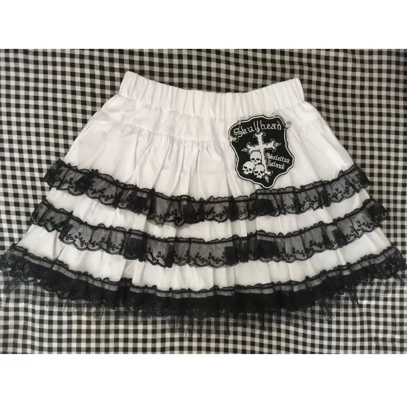 Subcultural Punk Y2k Faldas Mujer Moda 2024 High Waist Slim Lace Patchwork Layering Puffy Skirt Black White Contrast Color Jupe
Subcultural Punk Y2k Faldas Mujer Moda 2024 High Waist Slim Lace Patchwork Layering Puffy Skirt Black White Contrast Color Jupe