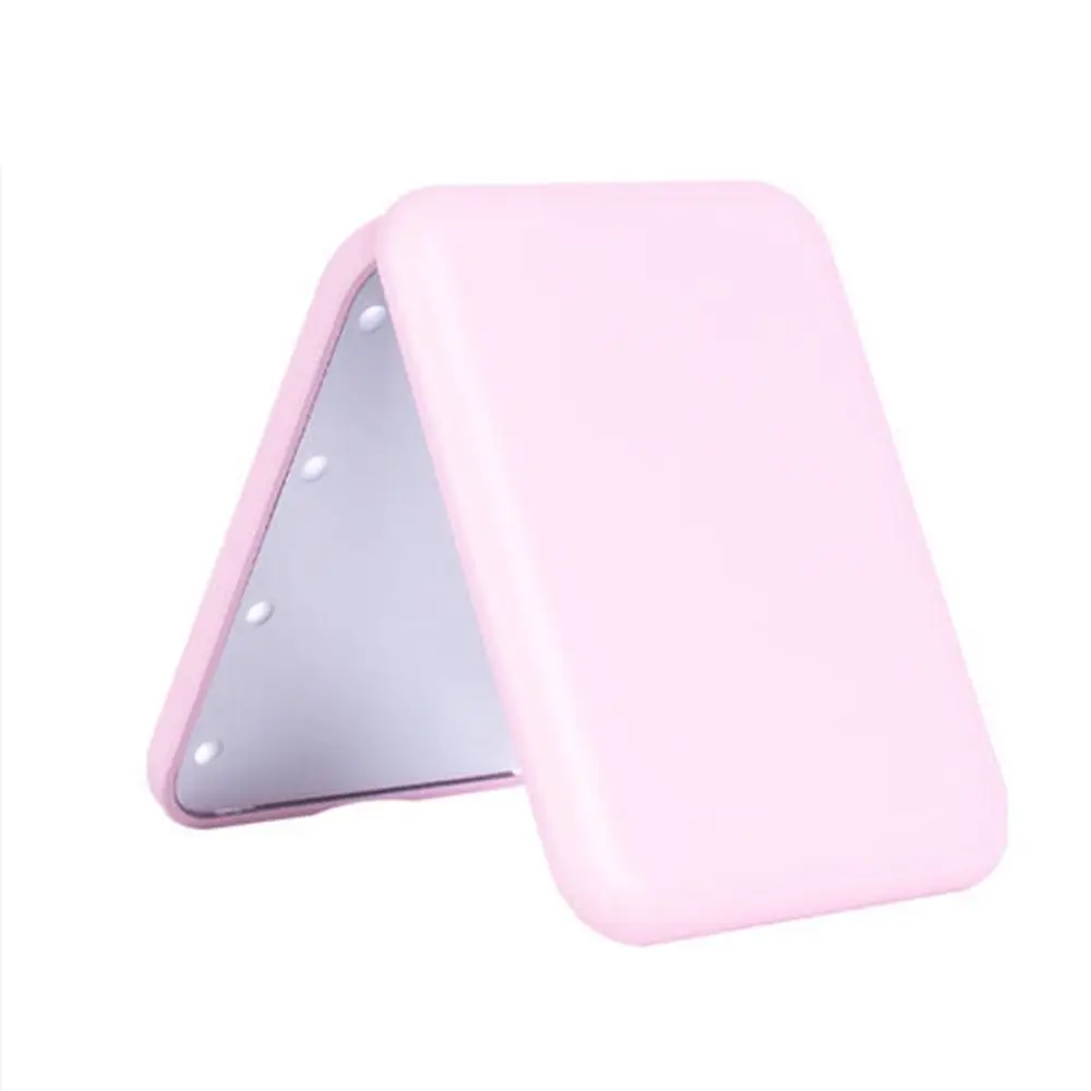 

Hand-held Mini LED Cosmetic Mirrors Travel Folding Small Lighting Makeup Mirrors Double-Sided 1X/3x Compact Mirror With Lights
