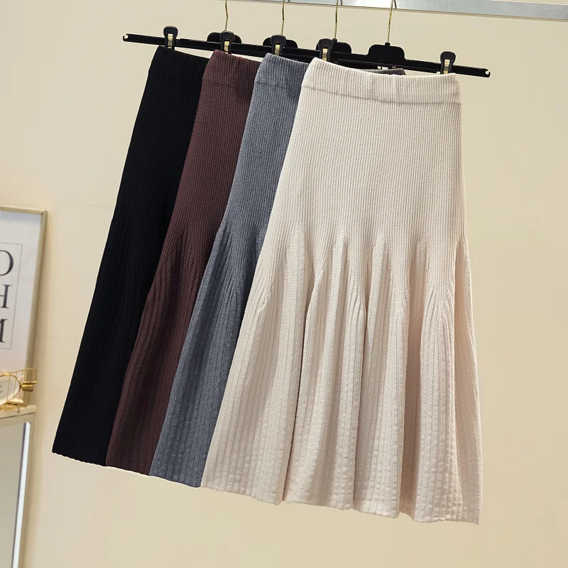 Winter Knitted Skirts A-line Long Skirt Solid Harajuku Kawaii Skirts Woman Fashion Office LadyMid-Calf Skirts for Women P047
Winter Knitted Skirts A-line Long Skirt Solid Harajuku Kawaii Skirts Woman Fashion Office LadyMid-Calf Skirts for Women P047