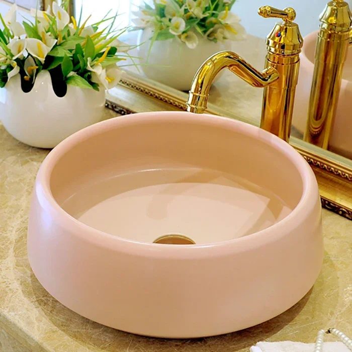 European-Style Pink Table Basin Single Basin Bathroom Washbasin Ceramic Basin Household Small Size the Flowerpot Balcony Pool
European-Style Pink Table Basin Single Basin Bathroom Washbasin Ceramic Basin Household Small Size the Flowerpot Balcony Pool