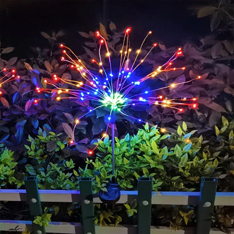 LED 태양 불꽃 놀이 조명 야외 방수 정원 잔디 마당 풍경 휴일 크리스마스 장식 램프에 사용 앱스트